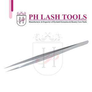 Pince à épiler personnalisable en acier inoxydable, Extension de cils, mince et droite, Isolation, couleur Satin, étiquette privée, pince à épiler - Product Image 5