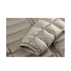 Veste matelassée à manches longues d'hiver tendance, taille plus, avec col montant, logo frontal, rembourrage en fibre de polyester - Product Image 4