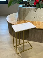 Table basse moderne convertible avec structure en métal et plateau en MDF pour la maison, le salon et la chambre