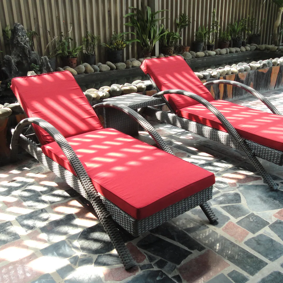 New York bahçe mobilyaları/güneş şezlong makara ve bahçe/veranda şezlong