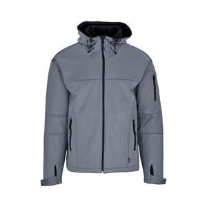 Men's Spring Autumn Soft Shell <b>Jacket</b> New Design <b>Waterproof</b> Breathable <b>Thin</b> Polyester Spandex Stand Collar Reversible Front Logo - Product Image 1