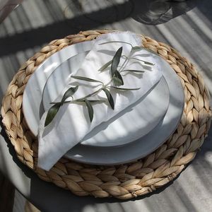 Round Braided <b>Placemats</b>/ Water Hyacinth Handmade <b>Placemat</b>/ Heat-Resistant Non-Slip <b>Woven</b> Mats Ms. Lily - Product Image 6