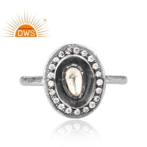 Anillo de piedras preciosas de cristal, joyería de plata Tribal, diseño antiguo, joyería oxidada de plata 925 - Product Image 2