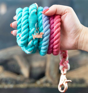 <b>Dog</b> Leashrainbow Color Handmade Cotton Rope <b>Dog</b> <b>Leash</b> with Matching CollarPremium Quality - Product Image 1