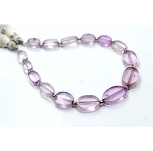 Cuentas de piedra kunzita de forma ovalada lisa de 8 pulgadas de alta calidad Cuentas naturales de alta calidad disponibles - Product Image 6