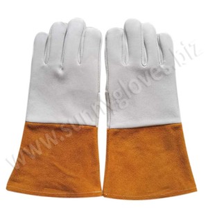 Gants de soudage à l'argon pour le cuir, équipement de sécurité professionnel de bonne qualité, résistants à la chaleur, soudage TIG MIG - Product Image 6