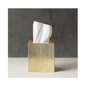 Porte-mouchoirs en métal à motif de feuilles pour la décoration de table basse, boîte à mouchoirs à prix abordable - Product Image 6