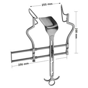 BALFOUR-BABY lames Latérales 27 mm profonde entrer lame 21x24mm auto conservant écarteur écarteur abdominal - Product Image 3
