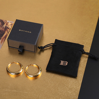 Boîte à chaîne pour bijoux, luxe, imprimée, de haute qualité, logo personnalisé, emballage de rangement, pour bagues de mariage, pièces