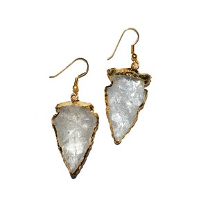 ผู้จัดจำหน่ายของโรสควอตซ์ Arrowheads ปลาต่างหู: โรสควอตซ์หยิ่งปลาต่างหูสำหรับขาย - Product Image 1