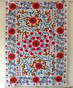 Sofá decorativo bordado a mano hecho en la India, para colgar en la pared de Suzani, ropa de cama de playa Bohemia, colcha festiva - Product Image 3