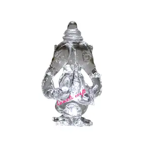 Twee Gezicht Crystal Clear Glas Ganesh Indian Terugkeer Gift Gunsten Custom Kleur