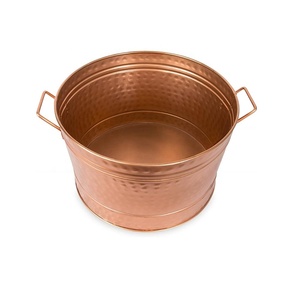 อ่างอาบน้ำทรงกลมทำจากทองแดงทำมือสีสันสดใสสร้างสรรค์ - Product Image 3