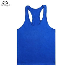 Vente en gros 2024 débardeurs de gym décontractés pour hommes personnalisés coton polyester respirant gilet maillots de corps broderie impression poche - Product Image 1