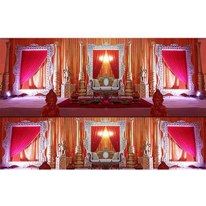 Fiber de tameien pour mariage, décoration magnifiques, scène, traditionnelle en Fiber de sud, scène de mariage, 4 pièces - Product Image 1