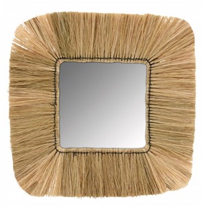 Square Woven Seagrass <b>Mirror</b> Seagrass <b>Wall</b> <b>Mirror</b> Seagrass Square <b>Mirror</b> Frame Rustic and Aesthetic Decoration For Home - Product Image 5