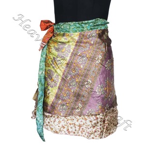 กระโปรงสั้นมินิเดรสสตรีสไตล์วินเทจ,เดรสกระโปรงสั้นแบบฮิปปี้โบฮีเมียนผ้าไหมแนววินเทจกระโปรงสั้นมินิสำหรับฤดูร้อน - Product Image 1