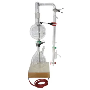 Kit d'extraction d'huile essentielle, appareil de Distillation, Boro 3.3 verre avec manteau chauffant