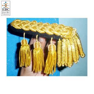 Décoration de tresse métallique d'épaulette à franges dorées en or impérial de haute qualité pour uniformes de cérémonie équipement de défense personnelle - Product Image 6