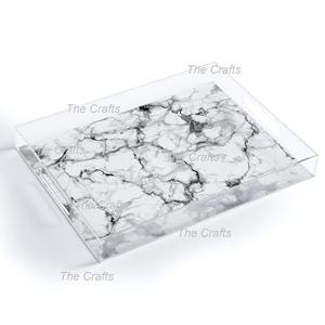 Plateau de service en acrylique de conception merveilleuse Vaisselle de qualité supérieure Plateau décoratif pour servir des aliments Fruits Chocolat - Product Image 5