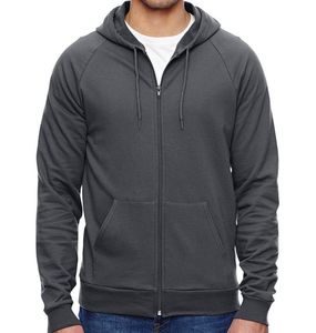 Sweat à capuche unisexe bleu marine zippé en polaire – Haute qualité, confortable, respirant, écologique (polyester/coton) – Couleurs et tailles personnalisables - Product Image 4