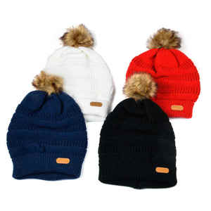 OEM Unisex XL Tallas grandes Invierno Bobble Beanie Sombrero de alta calidad de punto grueso Acrílico Logotipo personalizado Pom Ligero Primavera Conjunto - Product Image 1