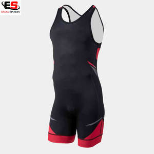 Logo personnalisé de haute qualité pour hommes Gym Wrestling Singlet Nylon Spandex Tissu disponible à la vente - Product Image 6
