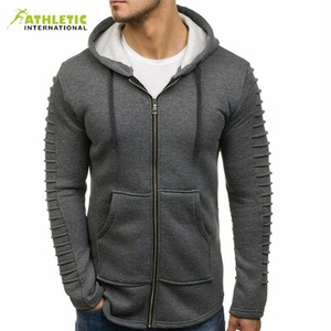 Sweat-shirt à capuche en molleton avec fermeture à glissière complète pour hommes conception de logo personnalisé de haute qualité à prix abordable sweats à capuche de gymnastique d'hiver de couleur personnalisée - Product Image 2