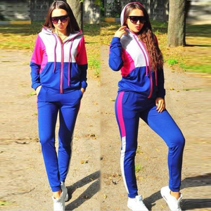 Phụ nữ mỏng phù hợp với phòng tập thể dục Hoodie và chạy bộ đặt Skinny Tracksuit với ngọn và đáy-Hoạt động mặc - Product Image 3