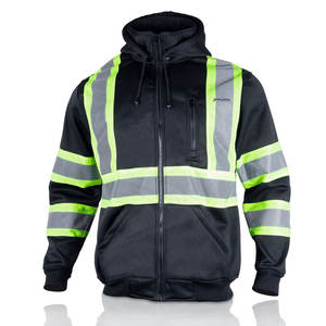 Reflective <b>Hi</b>-<b>Vis</b> ANSI Class 2 <b>Waterproof</b> Safety <b>Jacket</b> with LED Flash Customized Logo for Men - Product Image 1