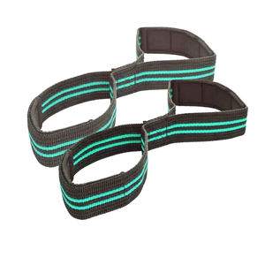 Customizable Logo Heavy Duty Neoprene Figure Eight Lifting Straps Gym Training Equipment for Dead Lift <b>Fitness</b> <b>Safety</b> - Product Image 3