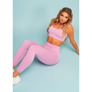 Nouveaux leggings côtelés rose lavande pour femmes, très tendance et nouvellement arrivés - Product Image 2