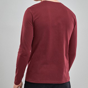 Pakistan Manufacture T-shirt à col rond à manches longues à séchage rapide pour hommes Custom Color Washed Technics - Product Image 5