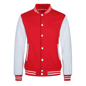 2021 mode en gros personnalisé collège Letterman Baseball veste universitaire 100% coton Long col montant coque mince - Product Image 3