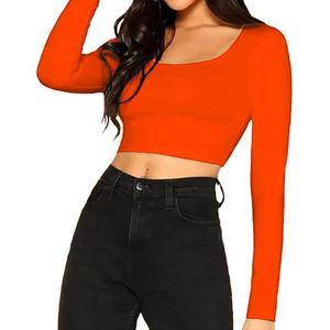 Top corto de manga corta en blanco barato con estampado DTG personalizado 100% algodón para mujer Camiseta holgada Sexy lisa con parches de malla para logotipo - Product Image 1