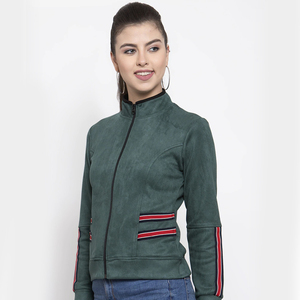 Chaqueta de cuero informal Simple Popular para mujer, invierno, Otoño, gamuza, algodón acolchado, múltiples sedas, lino, nailon, disponible, sólido - Product Image 3
