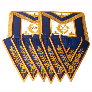 Delantal de cuero bordado Masonic Regalia, parche bordado de base para cuello desnudo de gran rango para costura - Product Image 4