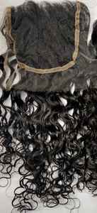 Paquets de trame de cheveux humains Remy vierges à cuticule alignée 4X4 5X5 avec fermeture en dentelle complète personnalisés - Product Image 3