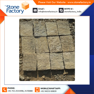 Mejor calidad 100% Natural aparcamiento entrada usar piedra amarillo marrón mezcla Cobble piedra de acabado de superficie - Product Image 2