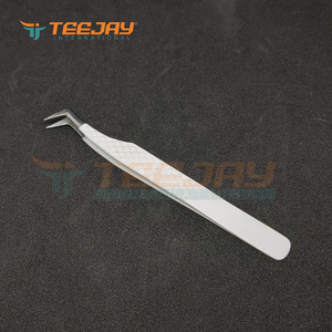 OEM/ODM Nuevo Kit de Pinzas para Pestañas de 5 Piezas con Recubrimiento en Polvo Blanco Mate y 1 Espejo, Personalizado de Fábrica, para Estudiantes Principiantes - Product Image 2