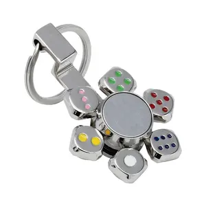 Tùy Chỉnh Con Xúc Xắc Thiết Kế Fidget Spinner Keychain Keyring