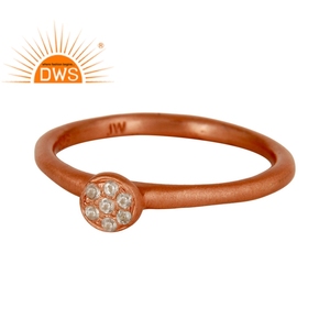 Bague en pierre précieuse topaze blanche, bijou, plaqué or Rose 18k, en argent Sterling, fait à la main, vente en gros, - Product Image 1