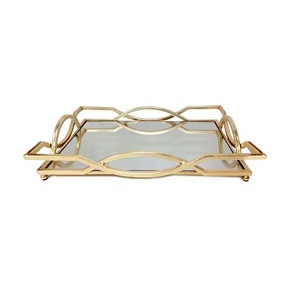 Metal And <b>Mirror</b> Food Serving <b>Tray</b> Highest Quality <b>Rectangle</b> Shape Food Serving <b>Tray</b> For Wholesale Supplier - Product Image 6