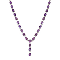 Collier Lariat en pierres précieuses améthyste naturelle Bijoux de mariage pour dames Vente en gros Meilleure vente en argent sterling 925 Prix raisonnable