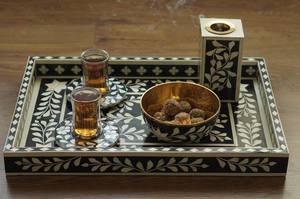 Présentoir de perles Bakhoor fait à la main, avec incrustation en perles, boîte aclyrie, style arabe, brûleur Mabkhara par oxiom, accessoires de maison - Product Image 3