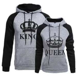 Men Women Hoodie King and Queen Printed Couple Hoodie by EVERGLOW