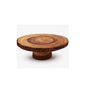 Soporte de madera maciza para pastel, estante de pierna alta para decoración de tartas, fiesta de boda, Hotel - Product Image 2