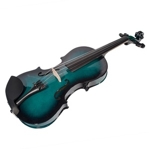 Violín acústico NAOMI 4/4 violín con estuche + arco + juego de colofonia violines de estudiante azul negro violín para principiantes - Product Image 2