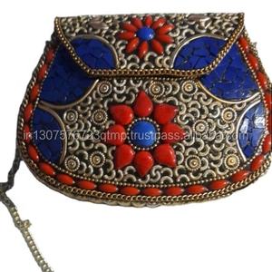 Bolso de Mano Tipo Clutch con Mosaico Indio, Bolso de Metal para Bodas, Bolso Indio, Bolsos de Mano de Lujo para Damas, Bolso de Noche para Damas, Moda por LAMETIERARTZ - Product Image 1