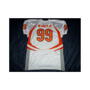 Uniforme de football américain à manches courtes personnalisable, matière Spandex/Polyester, antibactérien, séchage rapide, caractéristiques sportives - Product Image 1